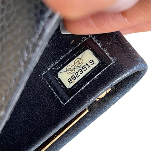 🖤 Chanel Timeless CC French Caviar Leather Long Wallet Black Authentic - Picture 3 of 8